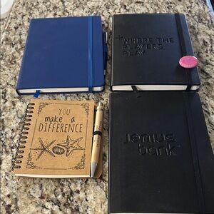 Blue and Black Notebook Set with Inspirational Journal